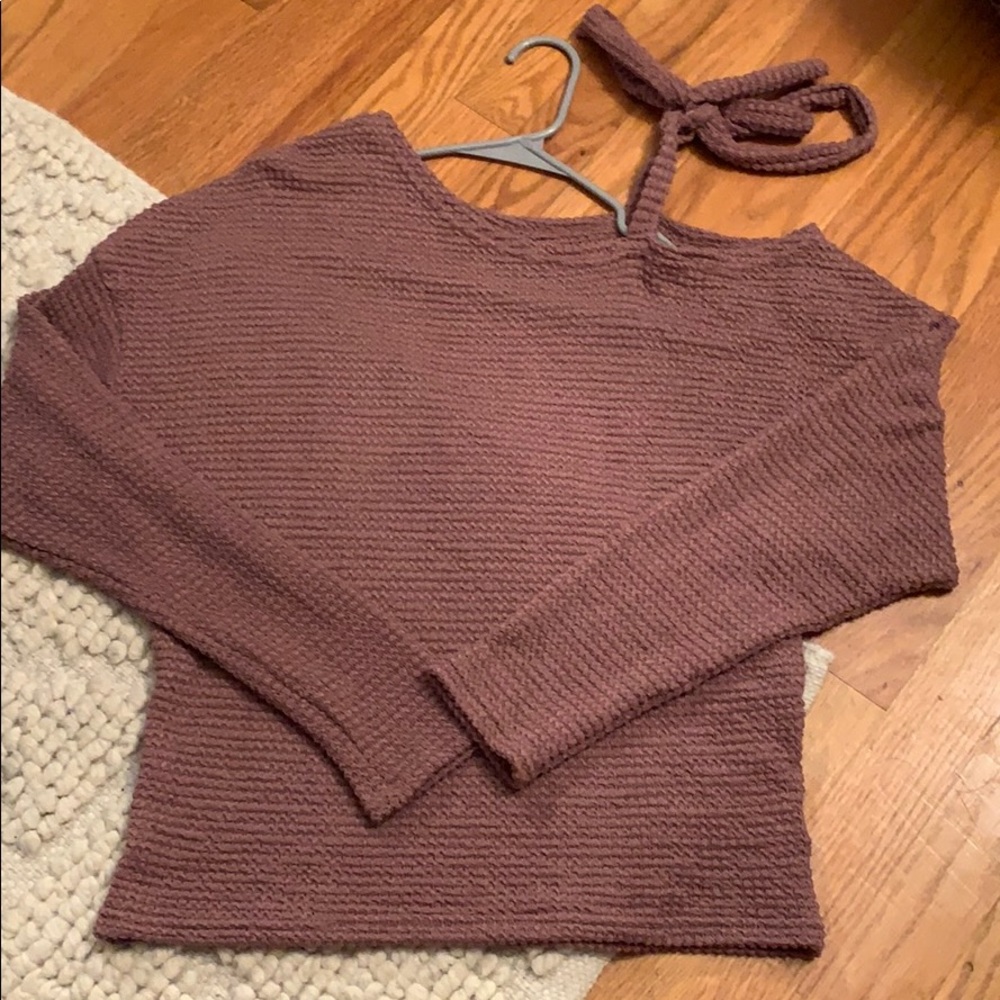 sweater with open shoulder
